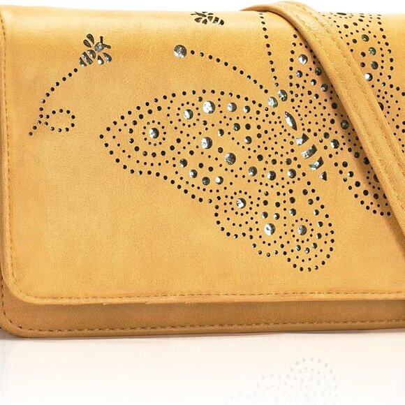 Stylish Vegan Leather Crossbody Bag with Multi-Card Slots - RFID Blocking Secure - Picture 1 of 6